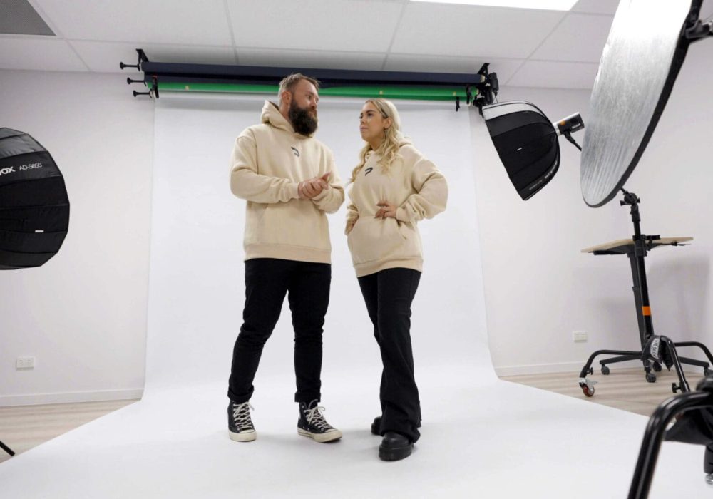 Content studio photoshoot